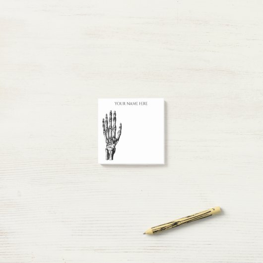 Skeleton hand Halloween Post-it® Notes (Op bureau)