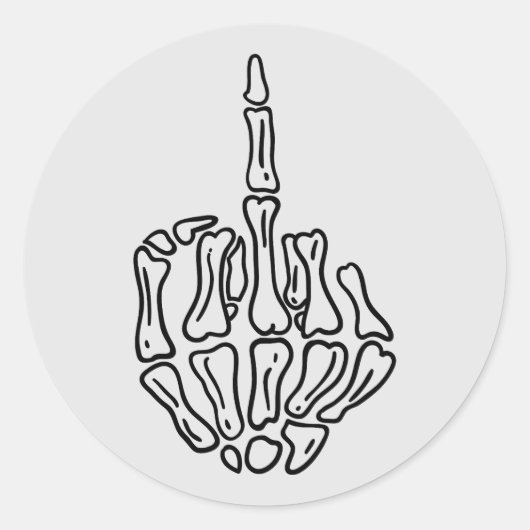 Skeleton Hand Halloween Sticker Design (Voorkant)