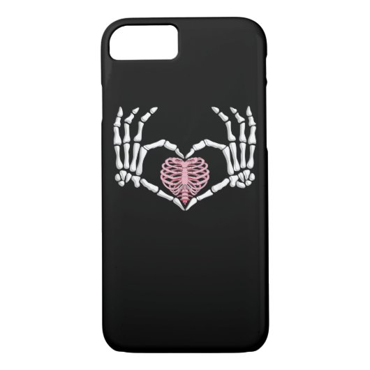 Skeleton Hand Hart Grappig Halloween Vrouwen Manne Case-Mate iPhone Case (Achterkant)