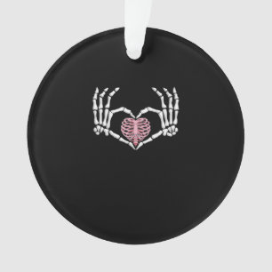 Skeleton Hand Hart Grappig Halloween Vrouwen Manne Ornament