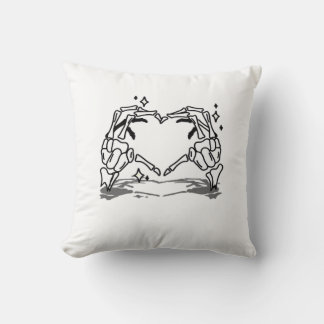 Skeleton Hand Hart Grappig Ontwerp Kussen