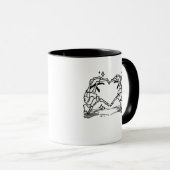 Skeleton Hand Hart Grappig Ontwerp Mok (Voorkant rechts)