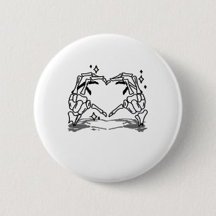 Skeleton Hand Hart Grappig Ontwerp Ronde Button 5,7 Cm