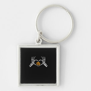 Skeleton Hand Hart Halloween Kostuum Pompoen Sleutelhanger