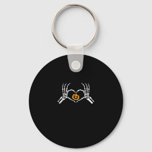 Skeleton Hand Hart Halloween Kostuum Pompoen Sleutelhanger