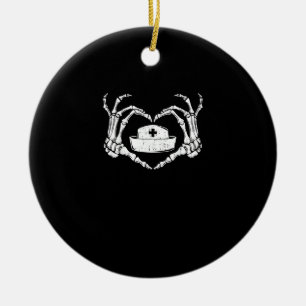 Skeleton Hand Hart Lui Halloween Kostuum Grappig N Keramisch Ornament