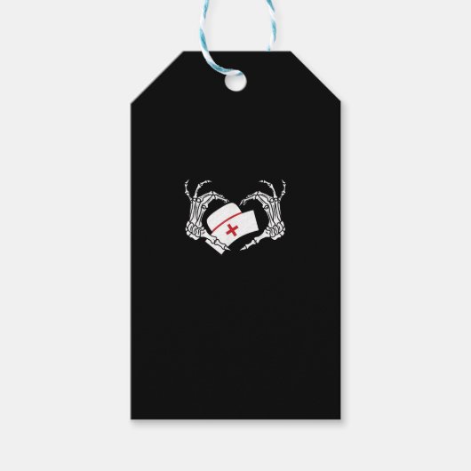 Skeleton Hand Hart Luie DIY Halloween Kostuum Nur Cadeaulabel (Voorkant)