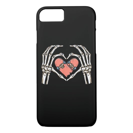 Skeleton Hand Hart Skateboard Valentijnsdag Funn Case-Mate iPhone Case (Achterkant)