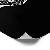 Skeleton Hand Hart Spiderweb Halloween Cobweb Par Poster (Hoek)