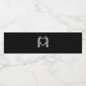 Skeleton Hand Hart Valentijnsdag Funny Paar Waterfles Etiket (Enkel label)