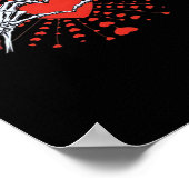 Skeleton Hand Hart Valentijnsdag Grappig 2025 Hore Poster (Hoek)