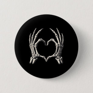 Skeleton Hand Hart Xray Retro Grappige Halloween C Ronde Button 5,7 Cm
