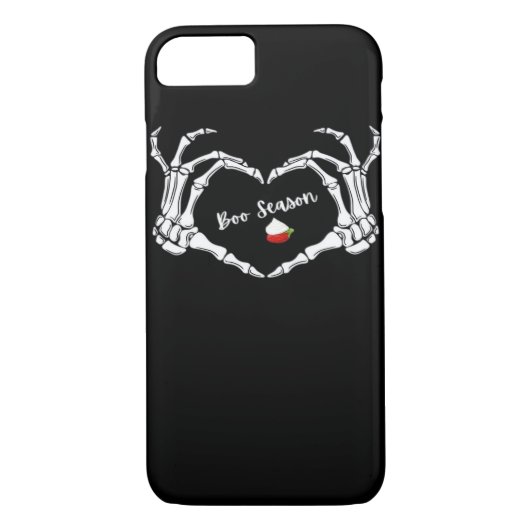 Skeleton Hand Heart Book Seizoen Classic Case-Mate iPhone Case (Achterkant)