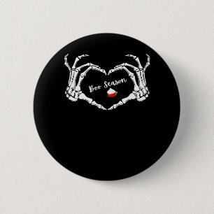 Skeleton Hand Heart Book Seizoen Classic Ronde Button 5,7 Cm
