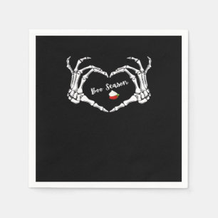 Skeleton Hand Heart Book Seizoen Classic Servet