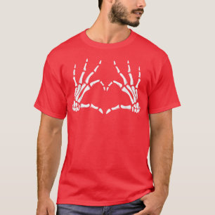 Skeleton Hand Heart Costume Funny Halloween Mannen T-shirt