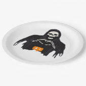 Skeleton Hand Heart Follower Classic Papieren Bordje (Gekanteld)