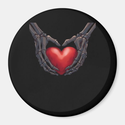 Skeleton Hand Heart Magneet (Voorkant)