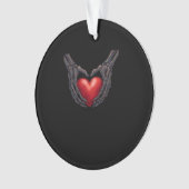 Skeleton Hand Heart Ornament (voorkant)