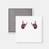 Skeleton Hand Heart Roll & Red Classic Magneet (Voorkant / Achterkant)