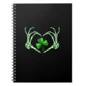 Skeleton Hand Heart Shamrock St Patricks Day Paddy Notitieboek (Voorkant)