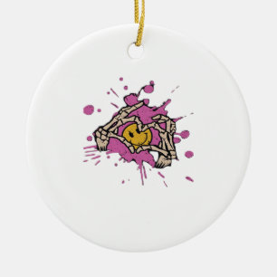 Skeleton Hand Heart Show Classic Keramisch Ornament