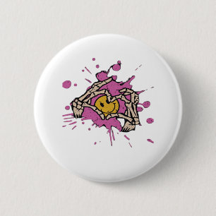 Skeleton Hand Heart Show Classic Ronde Button 5,7 Cm