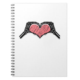 Skeleton Hand Heart Sign Valentijnsdag Classic Notitieboek