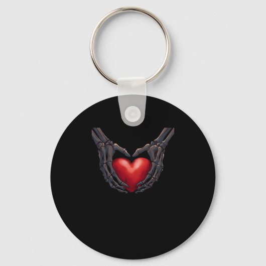 Skeleton Hand Heart Sleutelhanger (Voorkant)