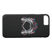 Skeleton Hand Heart USA Patriottisch Amerikaans Case-Mate iPhone Case (Achterkant (Horizontaal))