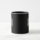 Skeleton Hand Heart USA Patriottisch Amerikaans Mok (Midden)