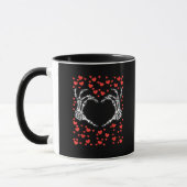 Skeleton Hand Heart Valentijnsdag Funny Classic Mok (Links)