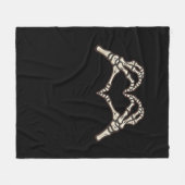 Skeleton Hand Hearts Design Fleece Deken (Voorkant (Horizontaal))