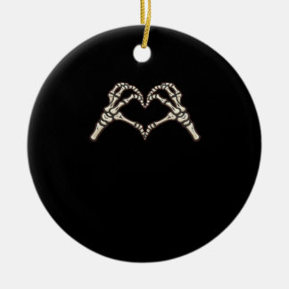 Skeleton Hand Hearts Design Keramisch Ornament