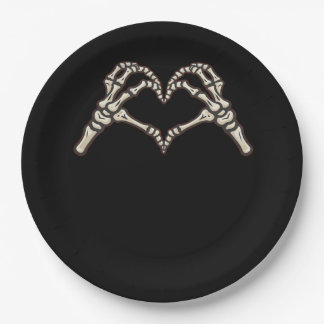 Skeleton Hand Hearts Design Papieren Bordje