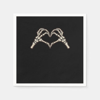 Skeleton Hand Hearts Design Servet