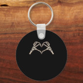 Skeleton Hand Hearts Design Sleutelhanger (Voorkant)