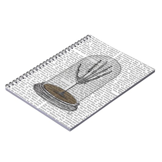 Skeleton Hand in Bell Jar 2 Notitieboek (Linkerzijde)