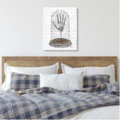 Skeleton Hand in Bell Jar Canvas Afdruk (Insitu (Slaapkamer))