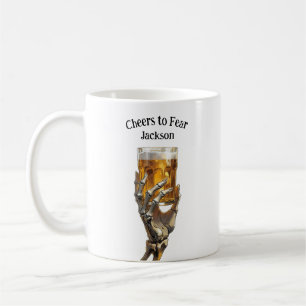 Skeleton Hand Lifting Beer Glass Halloween Koffiemok