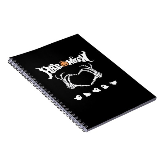Skeleton Hand met, Halloween Design Notitieboek (Rechterzijde)
