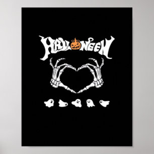 Skeleton Hand met, Halloween Design Poster