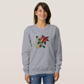 Skeleton Hand met Roos Sweatshirt – (Voorkant volledig)