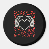 Skeleton Hand Rode Hart Verjaardag Valentijnsdag Magneet (Voorkant)