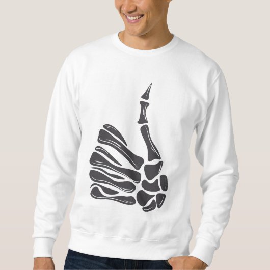 Skeleton Hand Thumbs Up Sweatshirt (Devant)