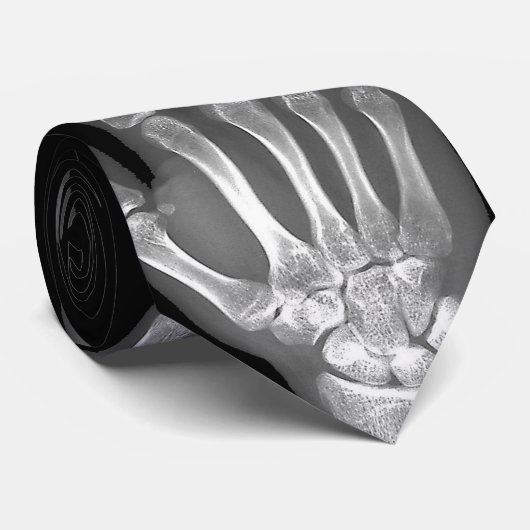 Skeleton Hand X-Ray Mannen Stropdas (Opgerold)