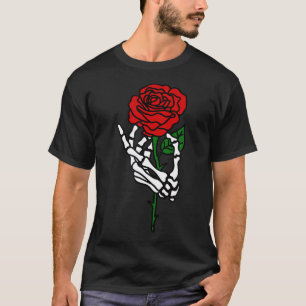 Skeleton Handbedekking Roos T-shirt, Tattoo Shirte T-shirt