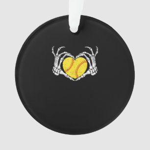 Skeleton Handen Hart Halloween Kostuum Softbal Wo Ornament