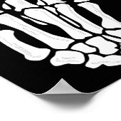 Skeleton Handgebaar - Rock Skeleton Hand - Hallo Poster (Hoek)