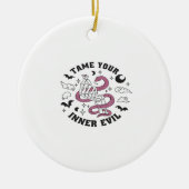 Skeleton Handje Making Heart Keramisch Ornament (Voorkant)